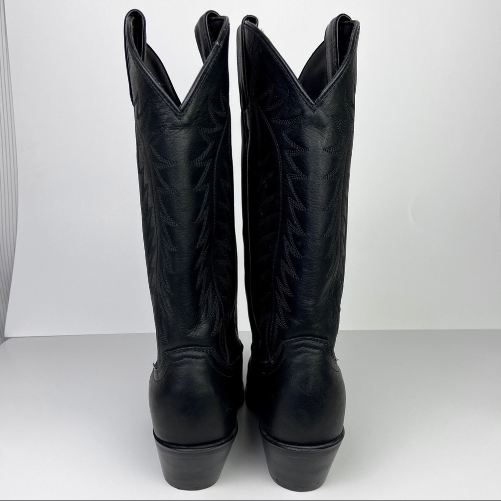 Justin Womens Black Leather Western Boot 6 B - Picture 7 of 16